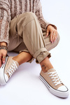 Women's Sneakers On A Chunky Platform Beige Ember