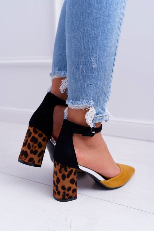 Women's Stiletto Sandals Panther Yellow Ferri