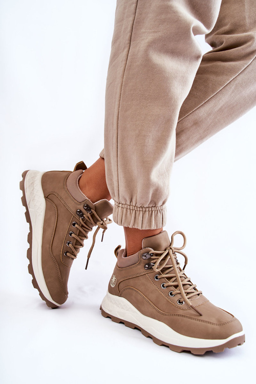 Women's Warm Trekking Shoes Trappers Beige Otto