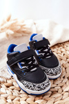 Children's Sport Shoes Black and Blue Linen