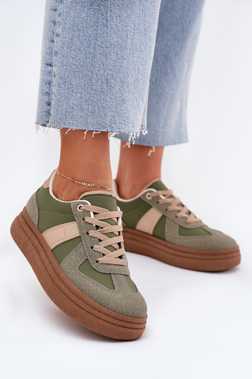 Women's Platform Sneakers Green Dovina