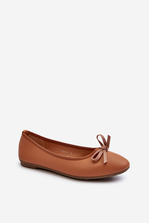 Ballerinas Eco Leather With Bow Camel Sandal
