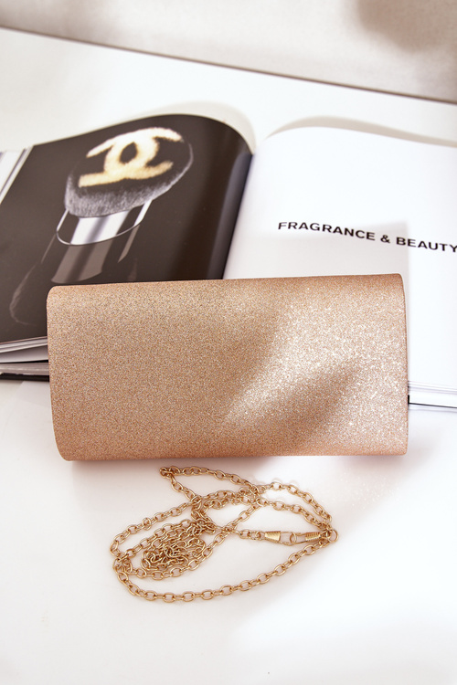 Elegant Clutch Bag With Glitter Rose Gold Remiala
