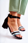 Fashionable Suede Sandals On A Low Heel Black Nallia