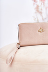 Women's Large Wallet With Ornament Beige Fabio