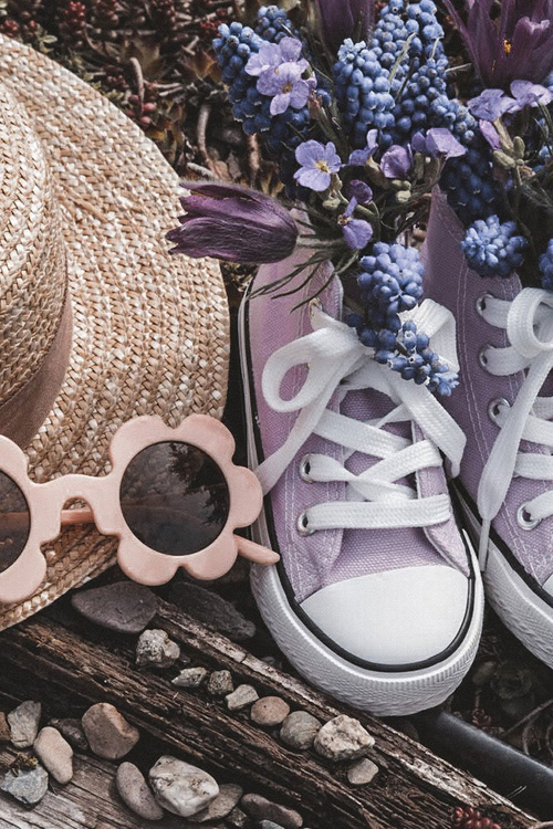 Children's High Sneakers Purple Filemon