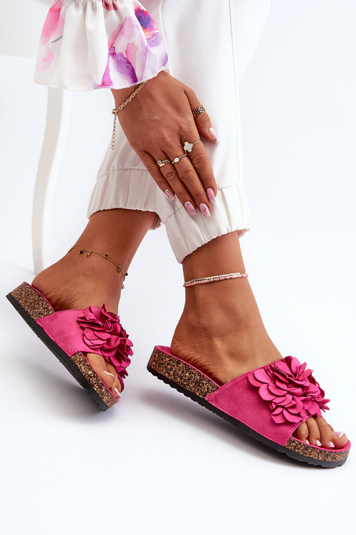 Women's Cork Platform Sandals in Fuchsia Jaihini