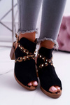 Lu Boo Women's Stiletto Sandals With Uppers Black 318-30 Fiode
