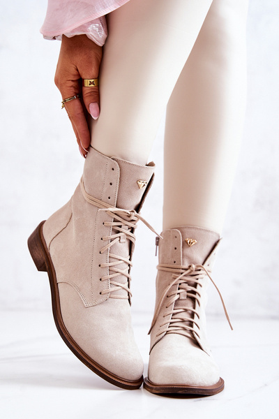 Suede boots Nicole Light Beige 2697
