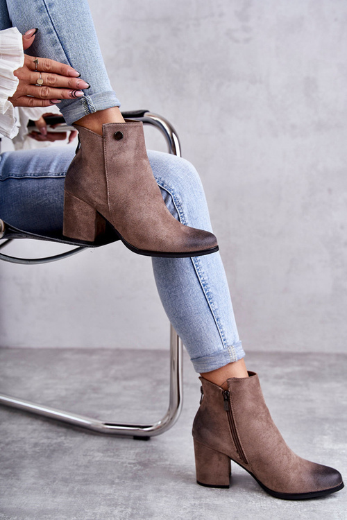 Women's Suede Ankle Boots La.Fi 260039DTA-SU Beige