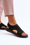 Women's Zipper Flat Flip Flops Black Rise Up!