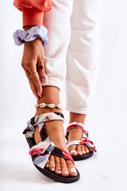 Women's Sandals With Velcro Red Caprisa
