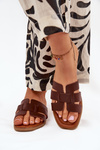 Women's Flat Sandals Dark Brown Mirona