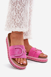 Women's Platform Slippers With Decoration Fuchsia Daphira