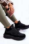 Women's High Sport Shoes Memory Foam System Big Star KK274356 Black