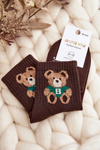 Women's Socks with Bear Brown