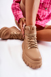 Fashionable Women's Ankle Boots Beige La Blanca