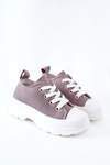 Children's Sneakers On A Platform Grey Travel Time