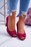 Women's Sergio Leone Uncovered Toe pumps PB133 Fuchsia Fans