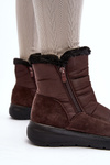 Women's Snow Boots with Fur Brown Primose