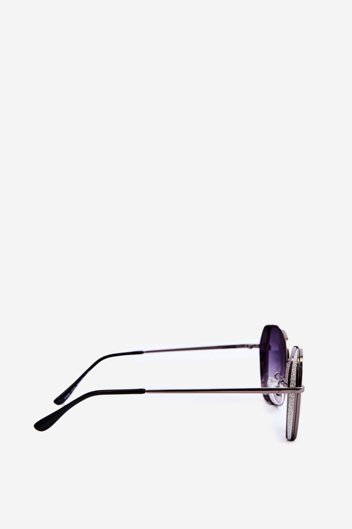 Women's sunglasses with glitter inserts UV400 black