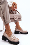 Ladies Leather Moccasins D&A MR870-32 Beige