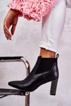 Elegant boots on a post with jets Black Elinor