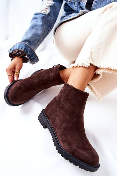 Flat Heeled Boots Brown Laurette