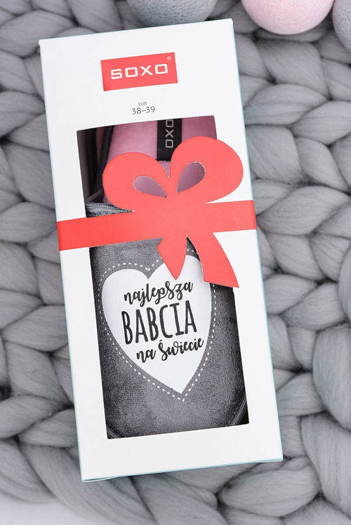 SOXO Damskie Papcie Najlepsza Babcia Na Świecie