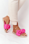 Rubber Slippers With A Bow Pink Andrea