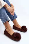 Women's Moccasins With Fur Brown Novas