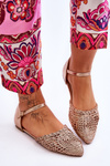 Elegant Women's Sandals Flat Rose Gold Sheia