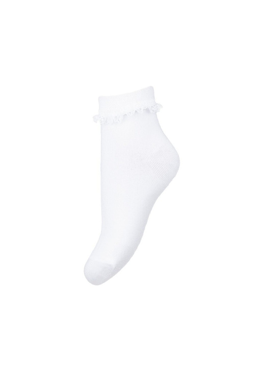 Children's Socks With Lace White