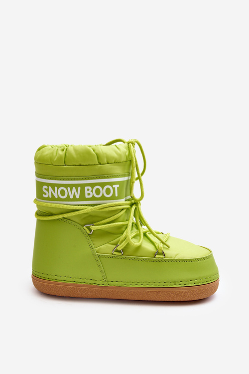 Women's tied snow boots in olive green Soia