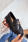 Lacquered Women's Moccasins With Bear Black Kaithra