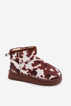 Children's Youth Snow Boots Lined with Furry Patches White-Brown Mireya