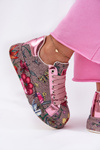 Damskie Wzorzyste Zdobione Sneakersy Na Platformie Multikolor GOE RR2N4002