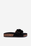 Women's Clogs on Cork Platform with Eco Suede Black Jaihini
