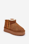 Leather Suede Snow Boots Women On Thick Sole Camel Vebissat