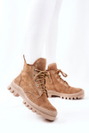 Padded Suede Boots Trappers Camel Cressid