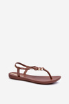 Sandały Japonki Damskie Płaskie Brązowe 83507 Ipanema Class Blown Up Sandal Fem