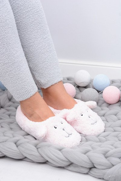 SOXO Women's Homemade Slippers Doggies Pink