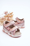 Sandałki Dziecięce Wygodne Rzepy Różowe Alaska 23DZ23-5924