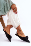 Women's Slip-On Ballerinas With Bow Black Nadine