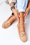 Women's Leather Loafers Light Brown Downtown