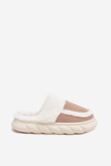 Women's slippers with thick sole and fur Vinceza 19952 Beige