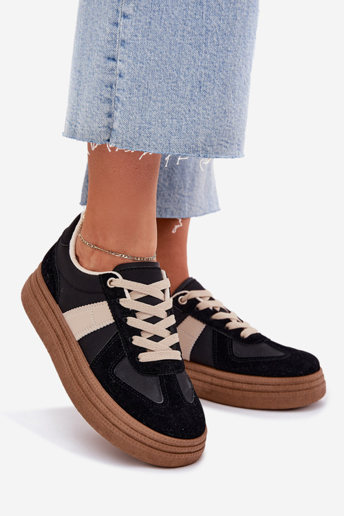 Women's Platform Sneakers Black Dovina