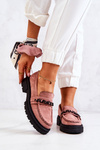 Suede Loafers Letters La.Fi 210001DP-SU Dirty Pink