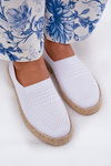 Espadryle Damskie Z Plecionką Białe Vinceza 13624