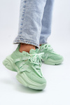 Women's sneakers on a chunky sole green Windamella